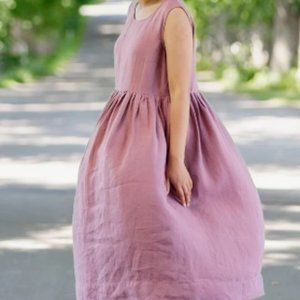 Son de Flor Malala Sleeveless Smock Dress XL Color: Phlox